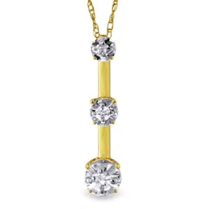 0.1 Carat 14K Solid Yellow Gold Diamond Necklace