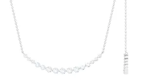 1 CT Elegant Zircon Curved Necklace in Gold