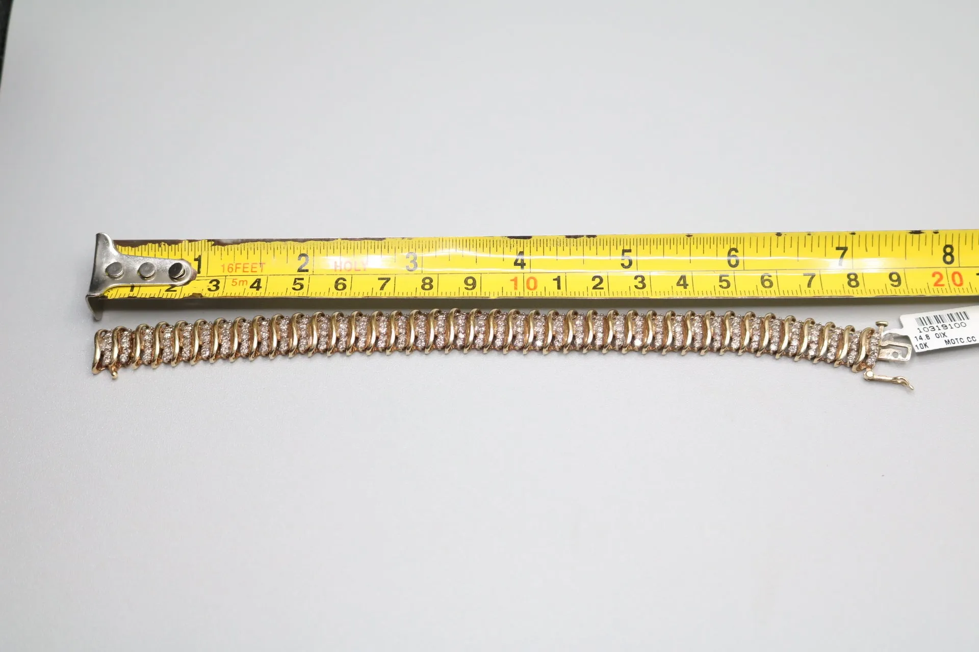 10K Yellow Gold Diamond Tennis Bracelet (6.30 CTW) (7.25 Inches) (Local Pick-Up Only) Clearance!