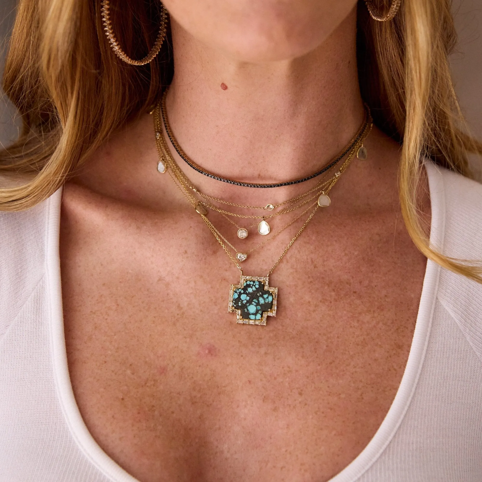 14k 5mm Diamond Heart Necklace