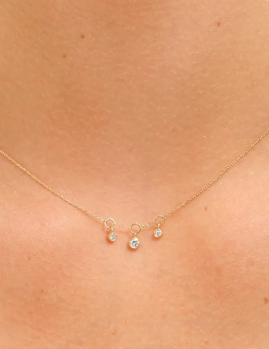 14K Solid Gold La Femme Diamond Necklace