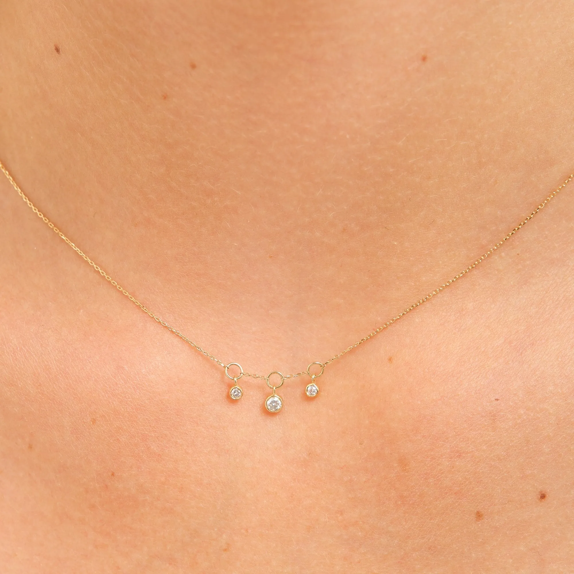 14K Solid Gold La Femme Diamond Necklace