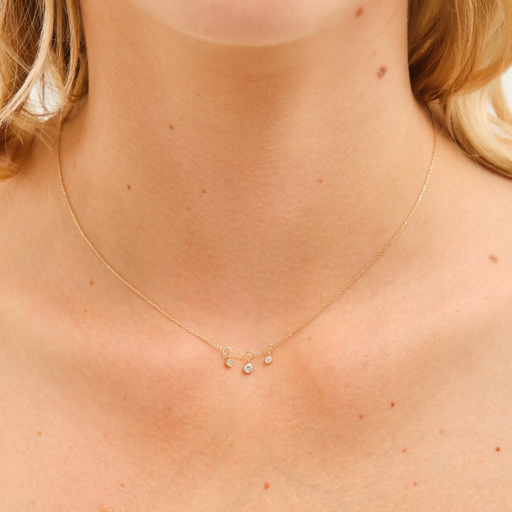 14K Solid Gold La Femme Diamond Necklace