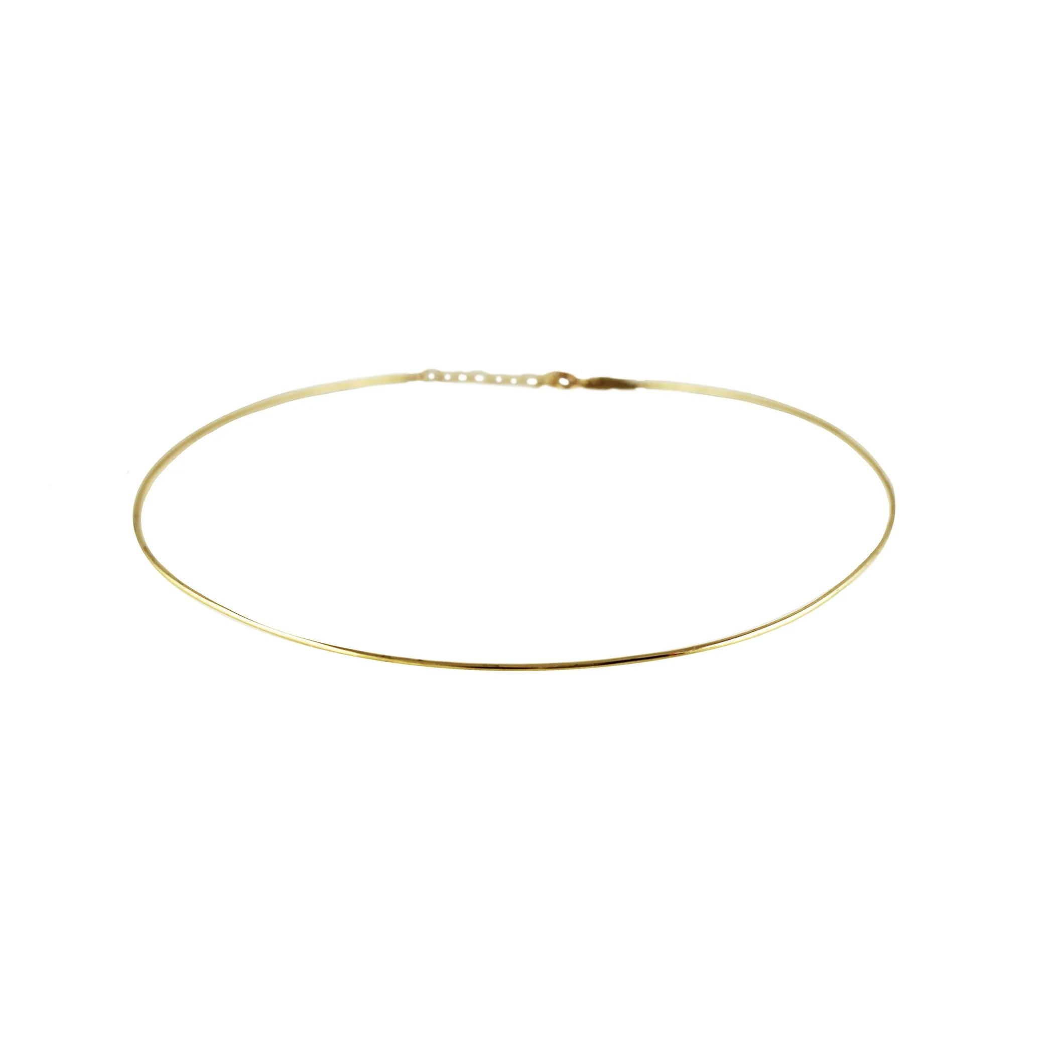 14K WIRE CHOKER NECKLACE