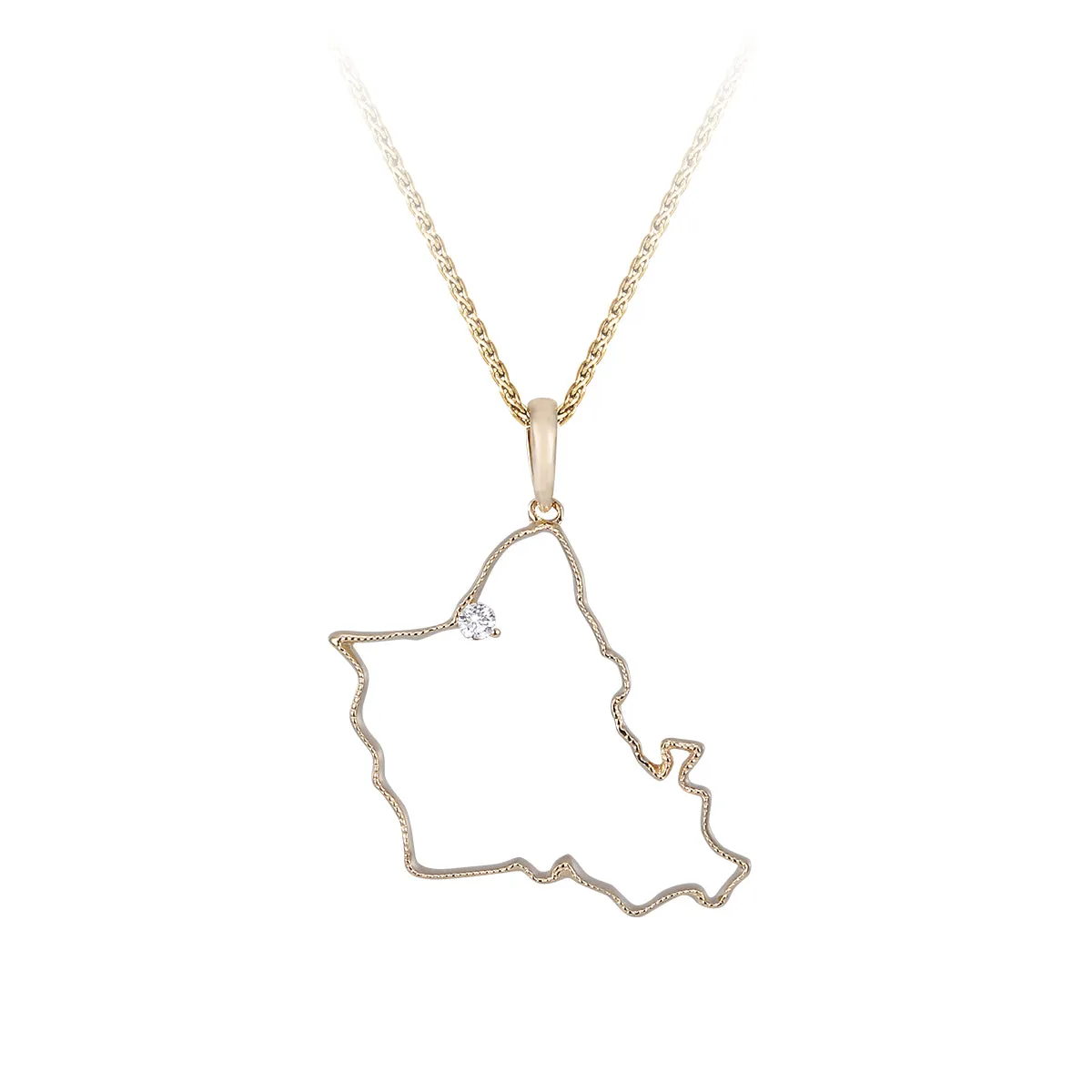 14ky "Oahu" Pendant with .03ct Diamond (for HALEIWA)