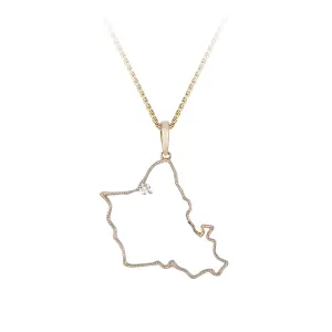 14ky "Oahu" Pendant with .03ct Diamond (for HALEIWA)