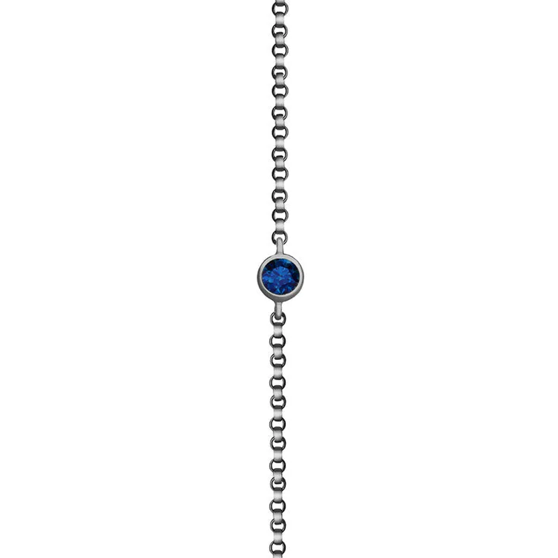 18k Gold September Birthstone Sapphire Bracelet
