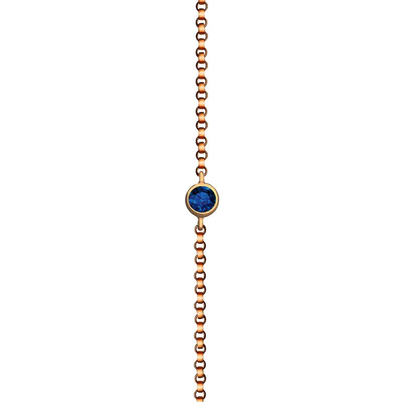18k Gold September Birthstone Sapphire Bracelet