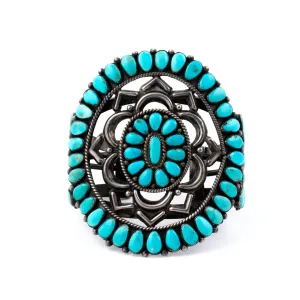 1940s Cluster Turquoise Zuni  Cuff