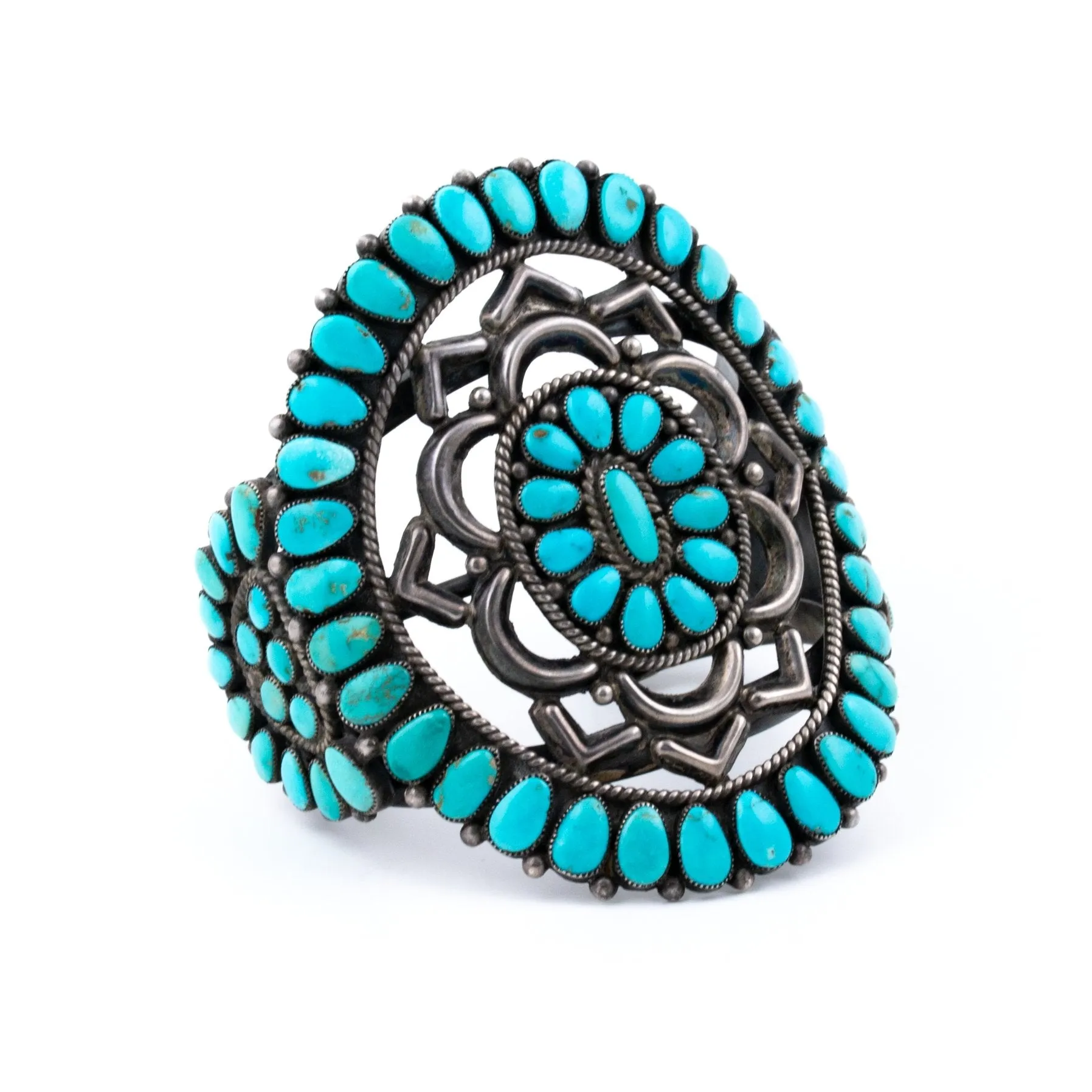 1940s Cluster Turquoise Zuni  Cuff