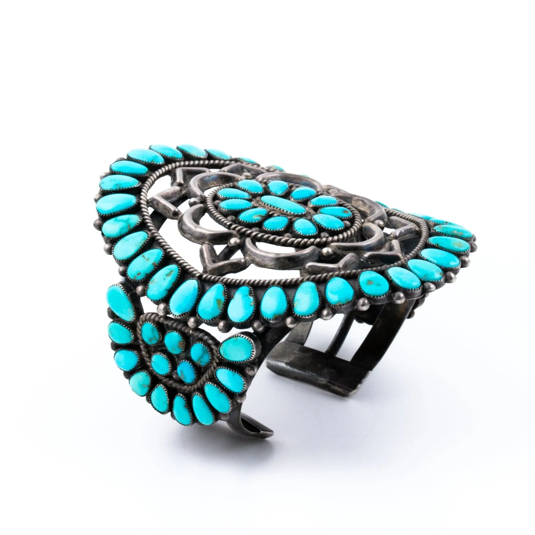 1940s Cluster Turquoise Zuni  Cuff