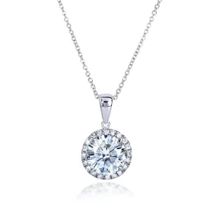 1.9ct Moissanite   1/6ct.tw Diamond Halo