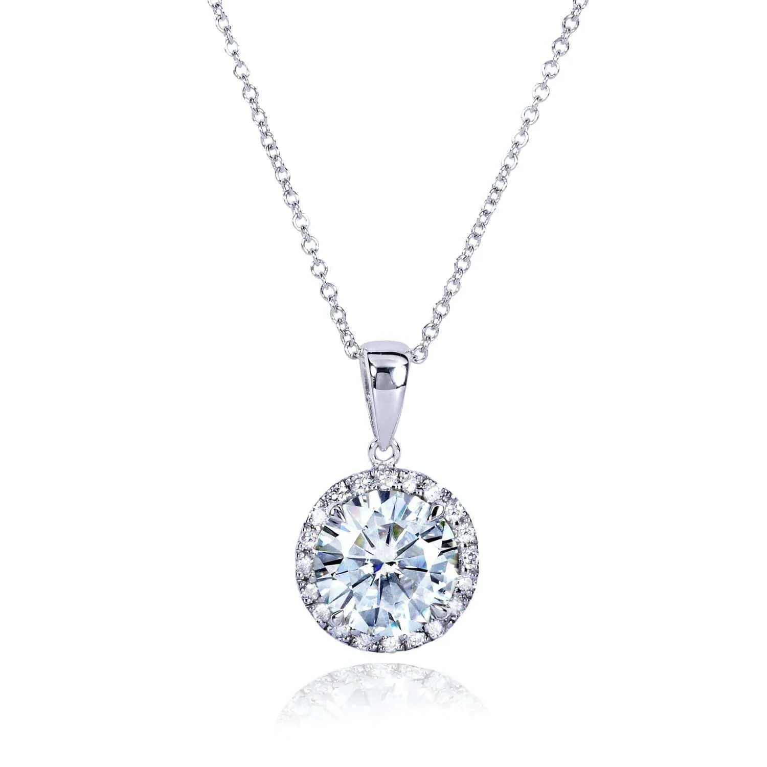 1.9ct Moissanite   1/6ct.tw Diamond Halo