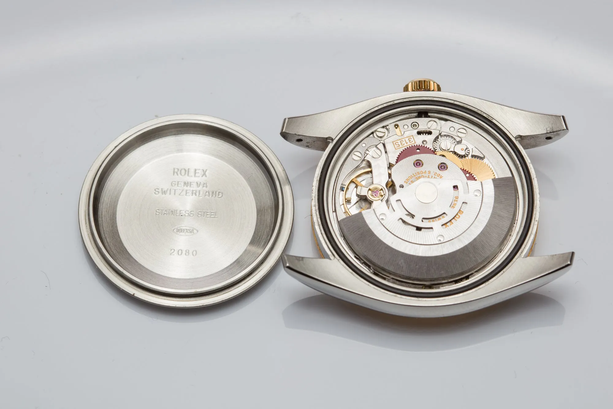2005 Rolex 18k/St Datejust 116233 Champagne Stick Dial Box And Papers