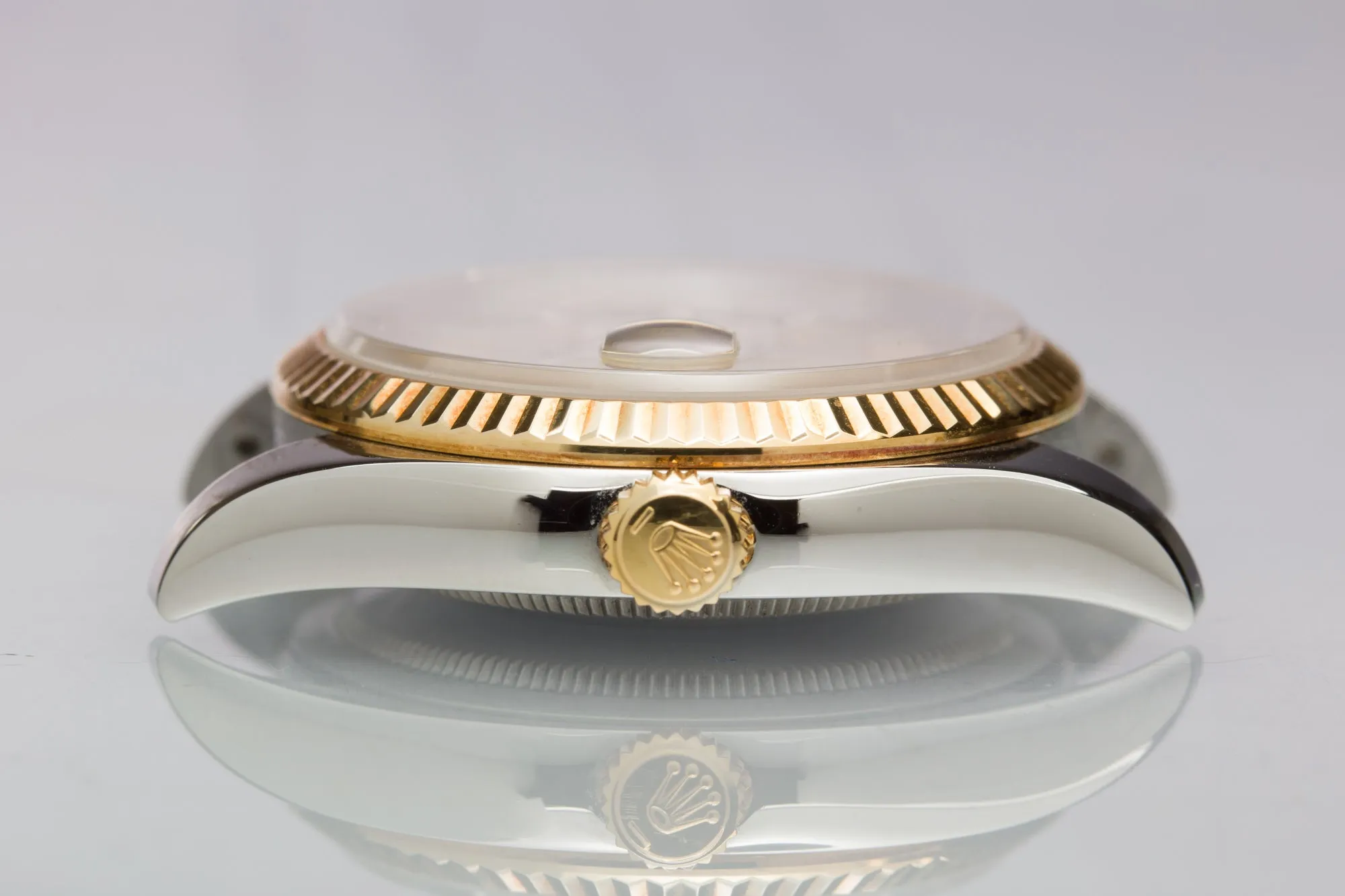 2005 Rolex 18k/St Datejust 116233 Champagne Stick Dial Box And Papers