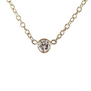 3 MM WHITE DIAMOND NECKLACE