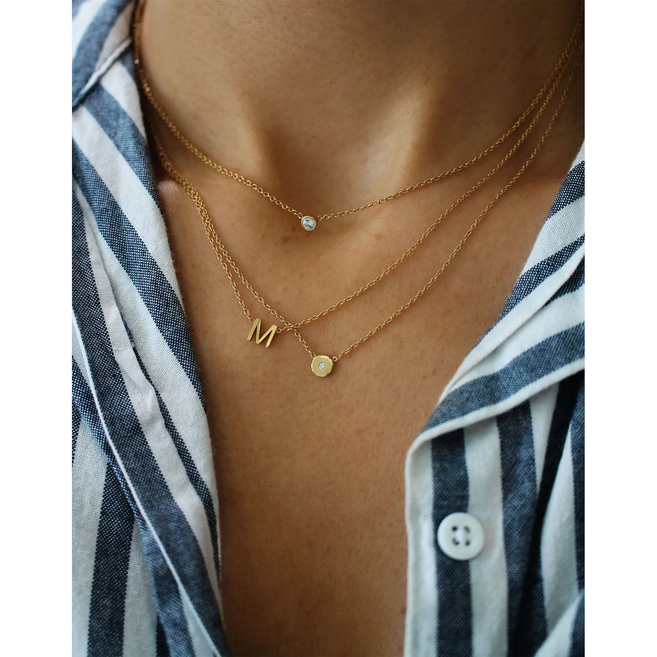 3 MM WHITE DIAMOND NECKLACE