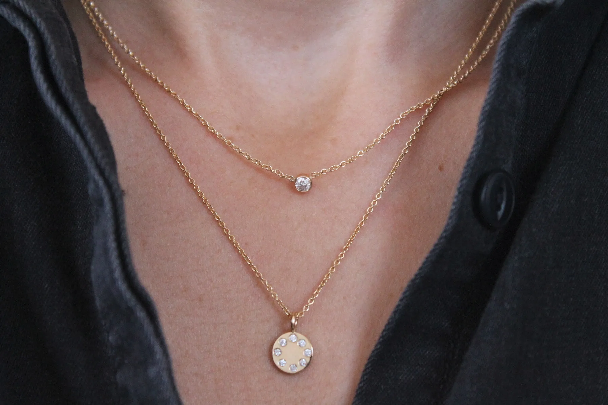 3 MM WHITE DIAMOND NECKLACE
