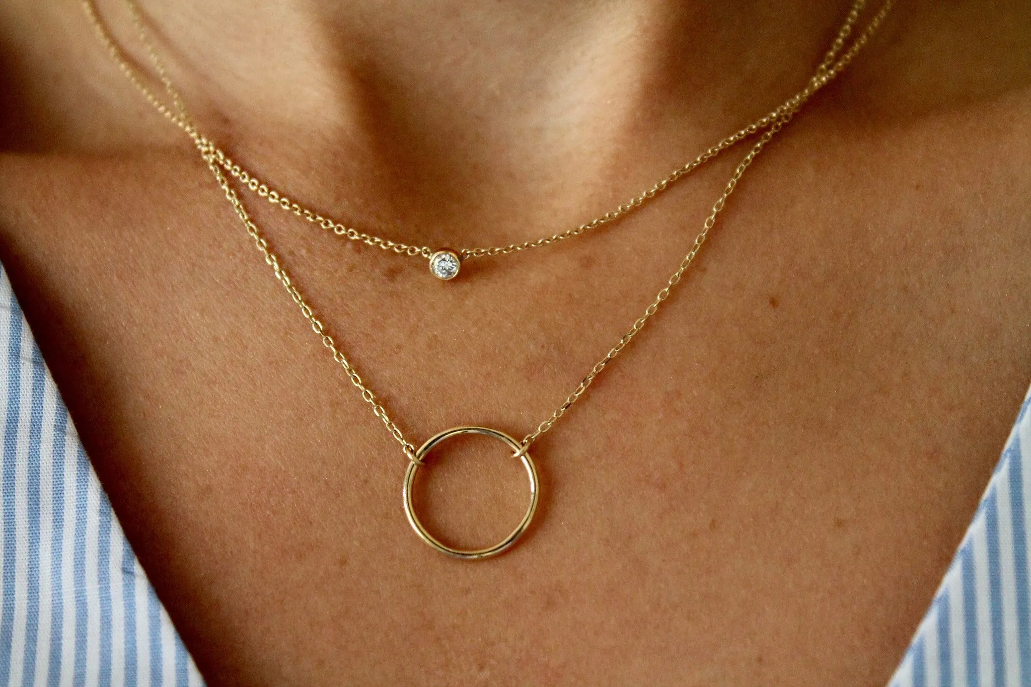 3 MM WHITE DIAMOND NECKLACE
