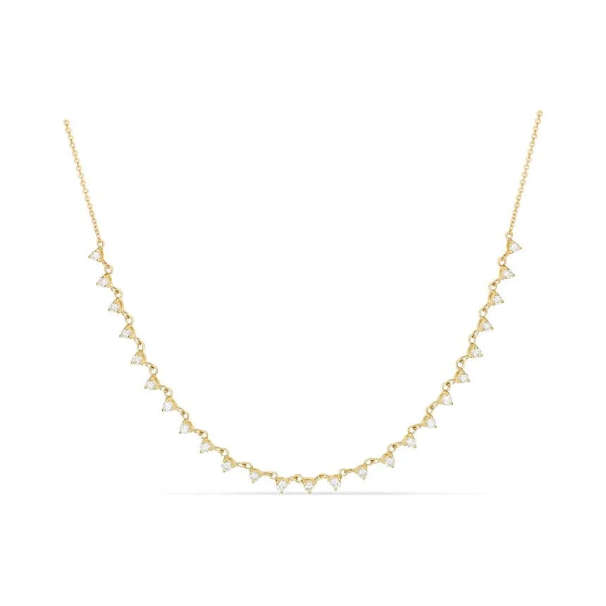 3 Prong Diamond Necklace