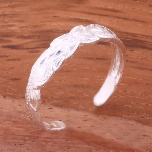 4mm Hawaiian Scroll Cut Out Edge Toe Ring