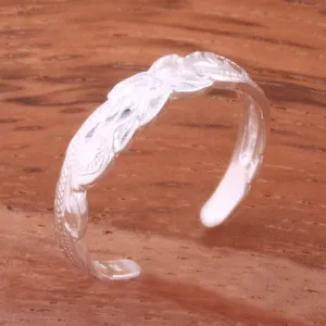 4mm Hawaiian Scroll Cut Out Edge Toe Ring