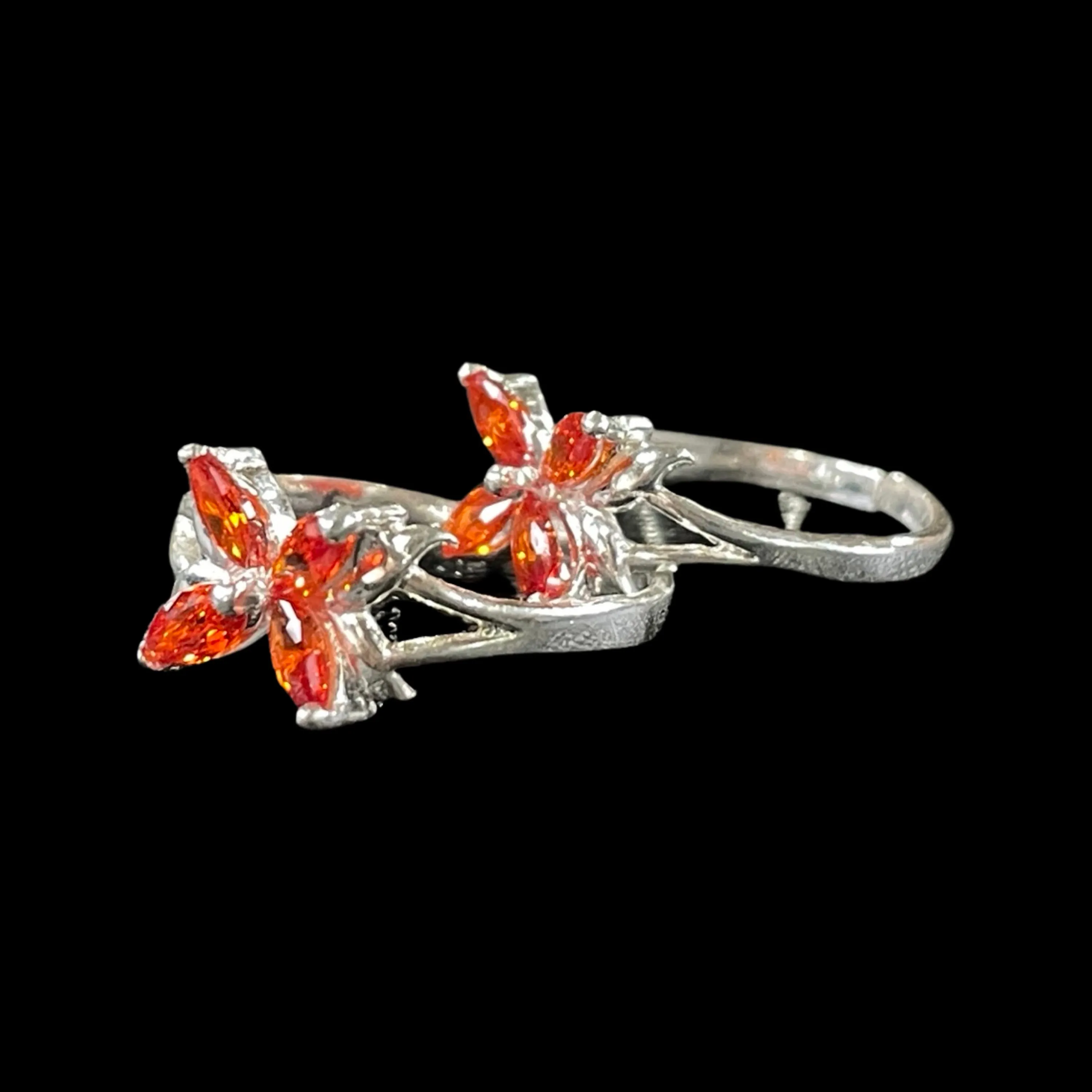 925 Sterling Silver CZ Toe-rings - Design #23