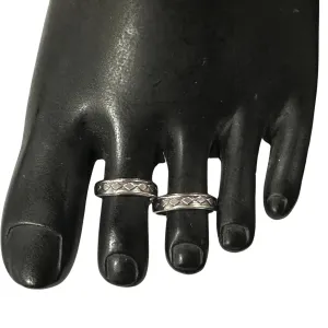 925 Sterling Silver Oxidized Toe-rings - Design #16