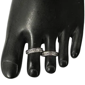 925 Sterling Silver Oxidized Toe-rings - Design #18