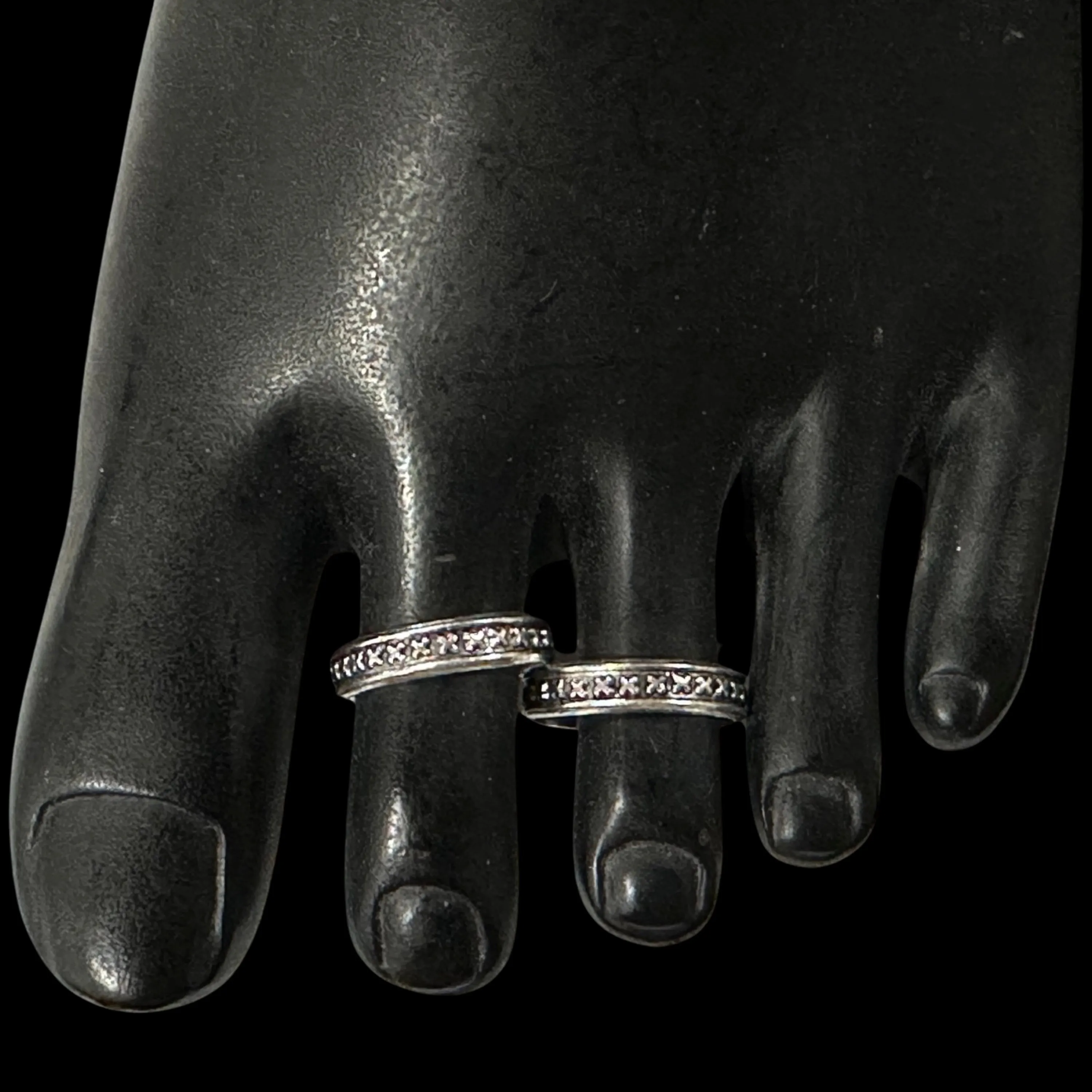 925 Sterling Silver Oxidized Toe-rings - Design #18