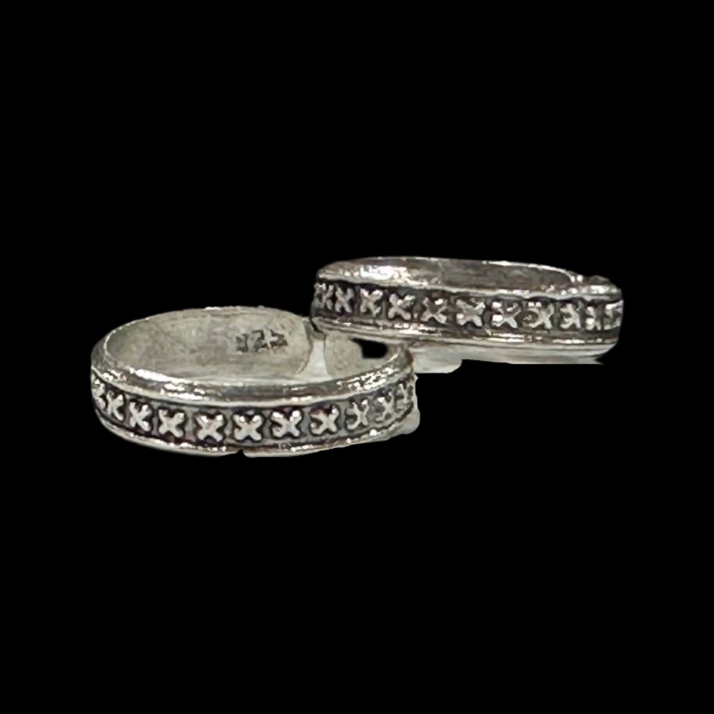925 Sterling Silver Oxidized Toe-rings - Design #18