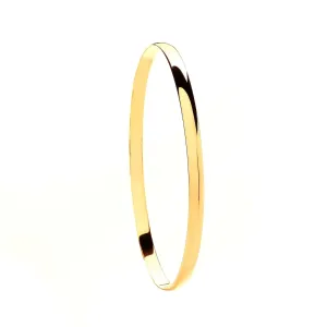 9ct Yellow Gold 4mm D-Shape Slave Bangle