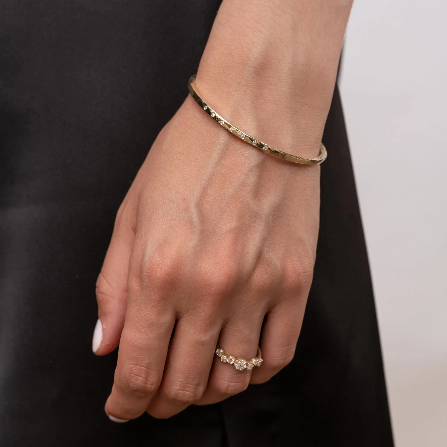 9k Gold Eternal Diamond Bangle