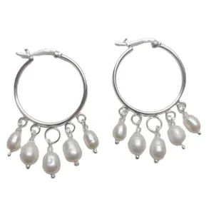 Alora Freshwater Pearl hoop earrings