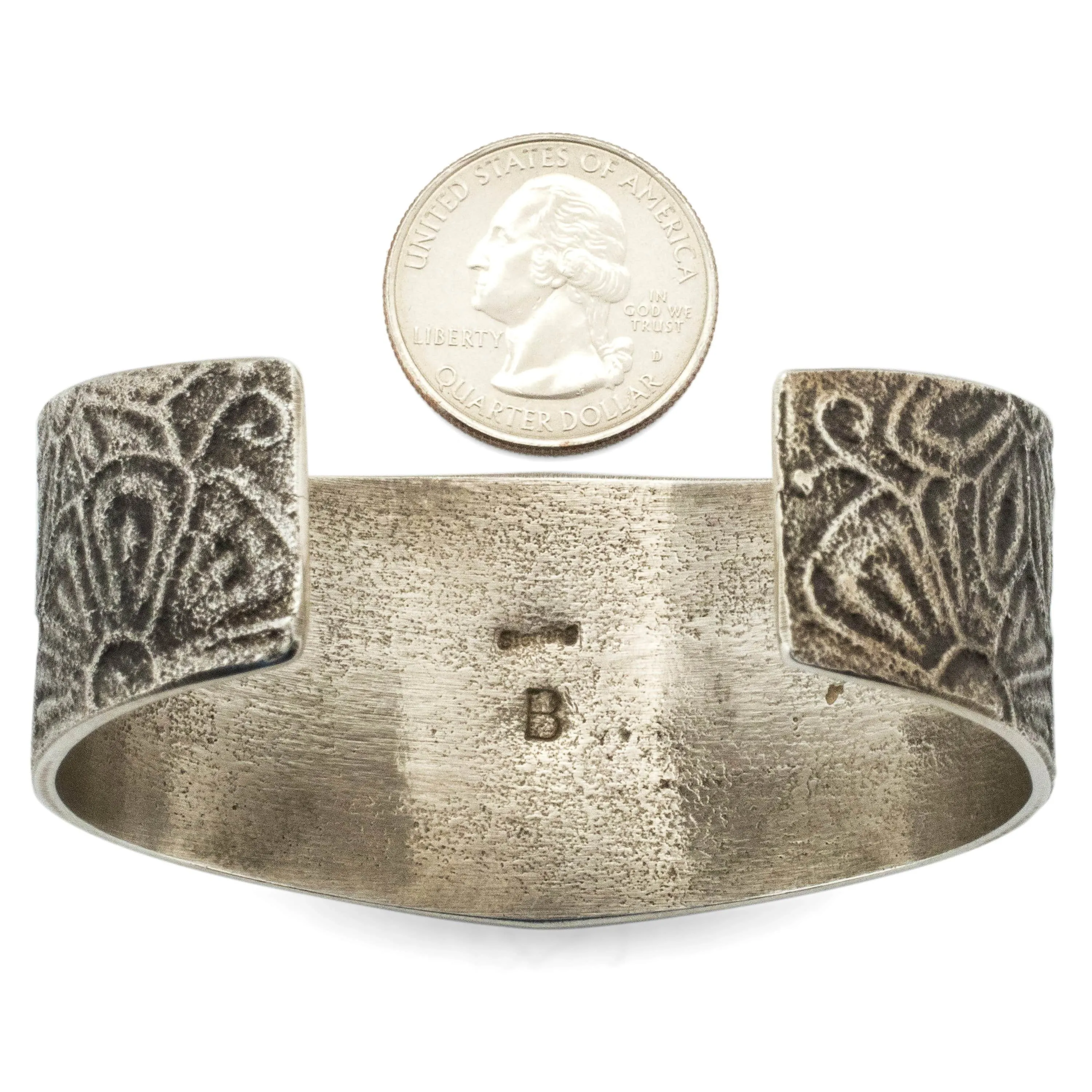 Anthony Bowman Green Kingman Turquoise USA Native American Made 925 Sterling Silver Cuff