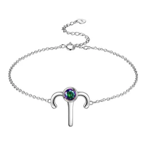 Aries Bracelet Women Girls Jewelry Birthday Gift Mystic Topaz Sterling Silver