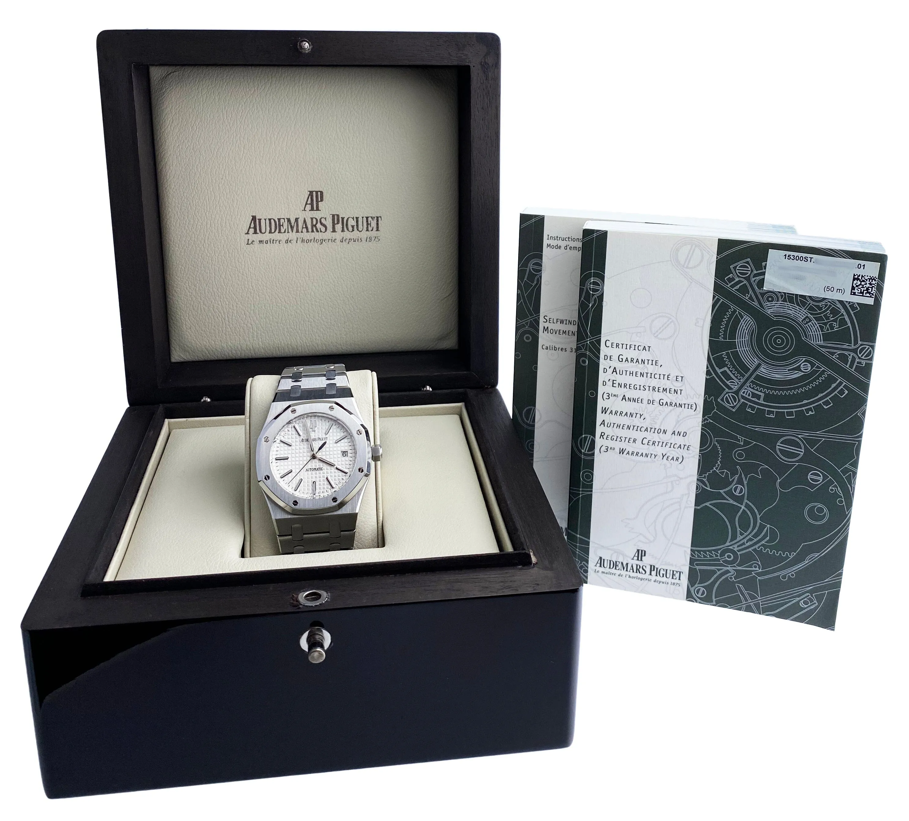 Audemars Piguet Royal Oak 15300ST Mens Watch Box & Papers