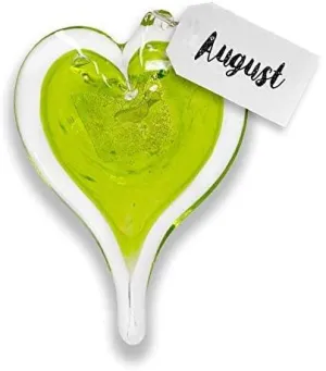 August Birthstone Small Heart- Peridot