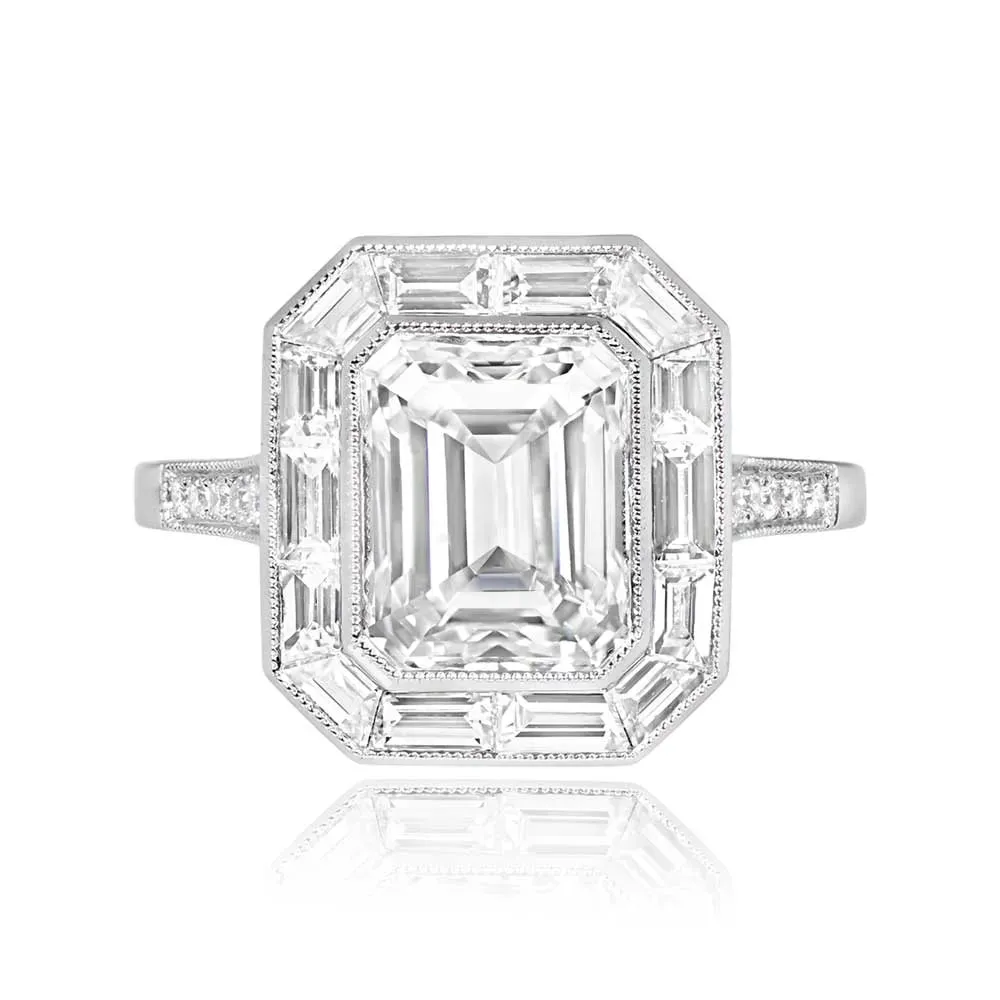 Beautiful Platinum and Diamond Cluster drop earrings with Euro Back