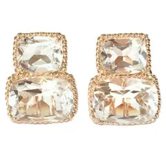 Beautiful Platinum and Diamond Cluster drop earrings with Euro Back