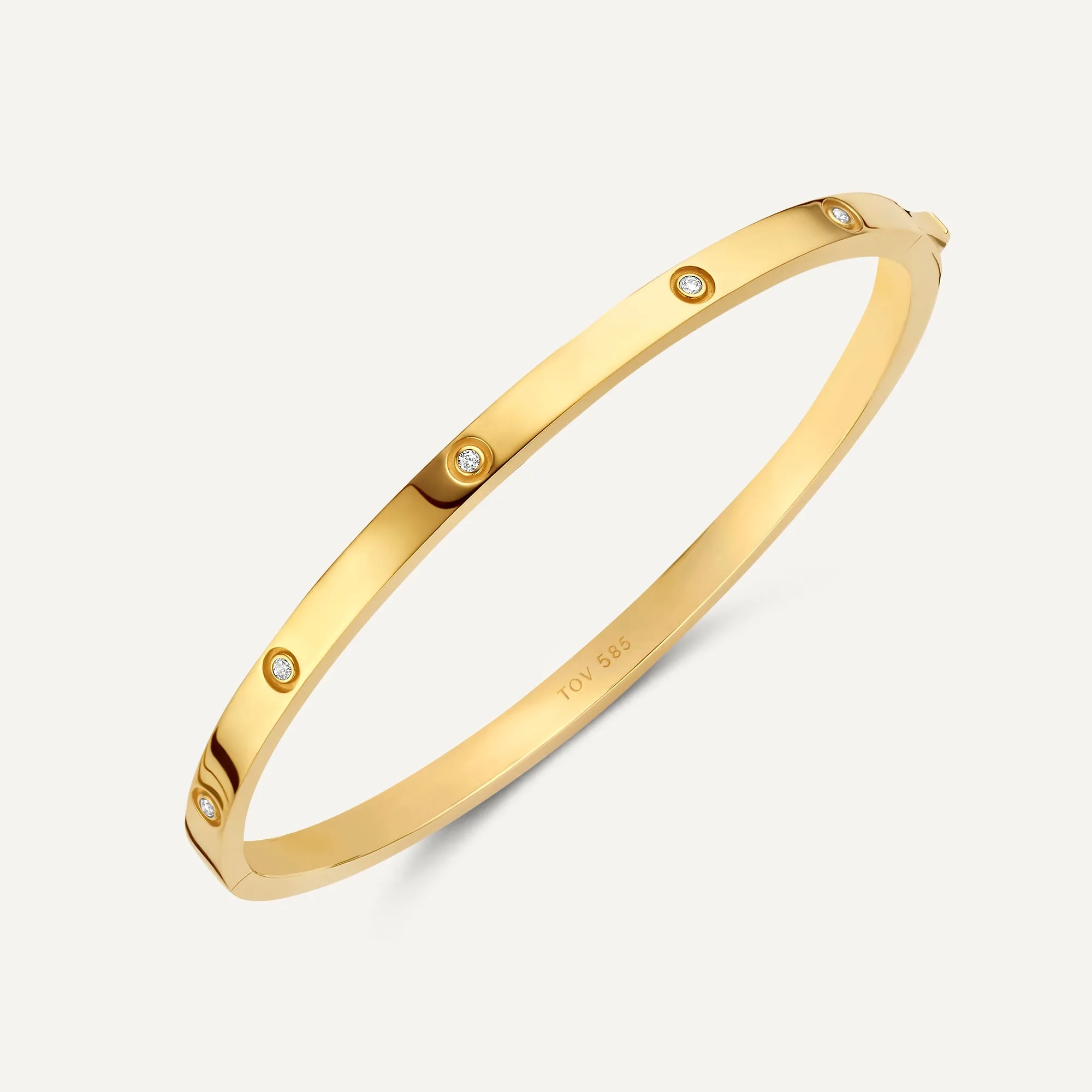 Bezel Set Cubic Zirconia Eternity Bangle