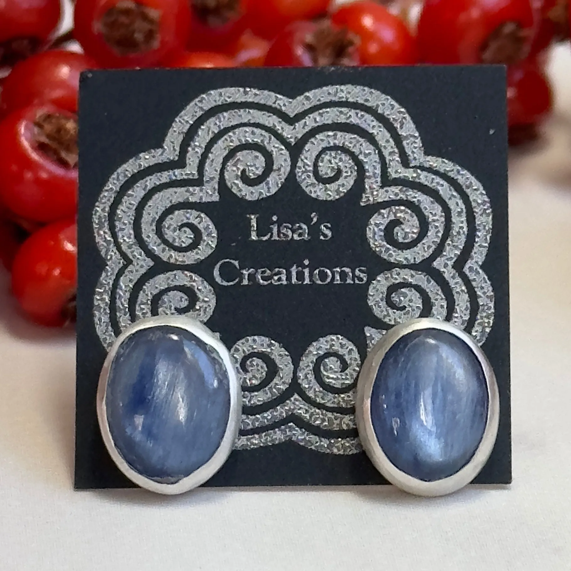 Blue Kyanite Post Earrings