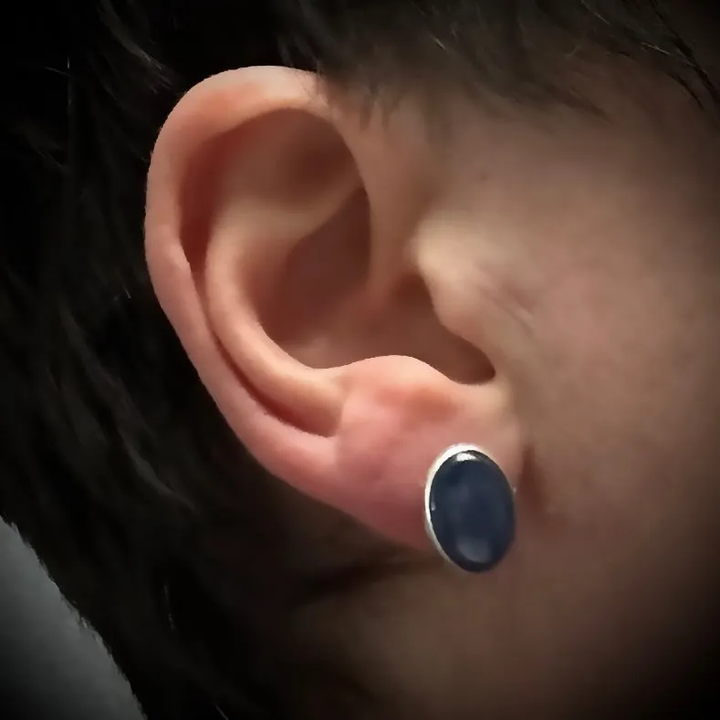 Blue Kyanite Post Earrings