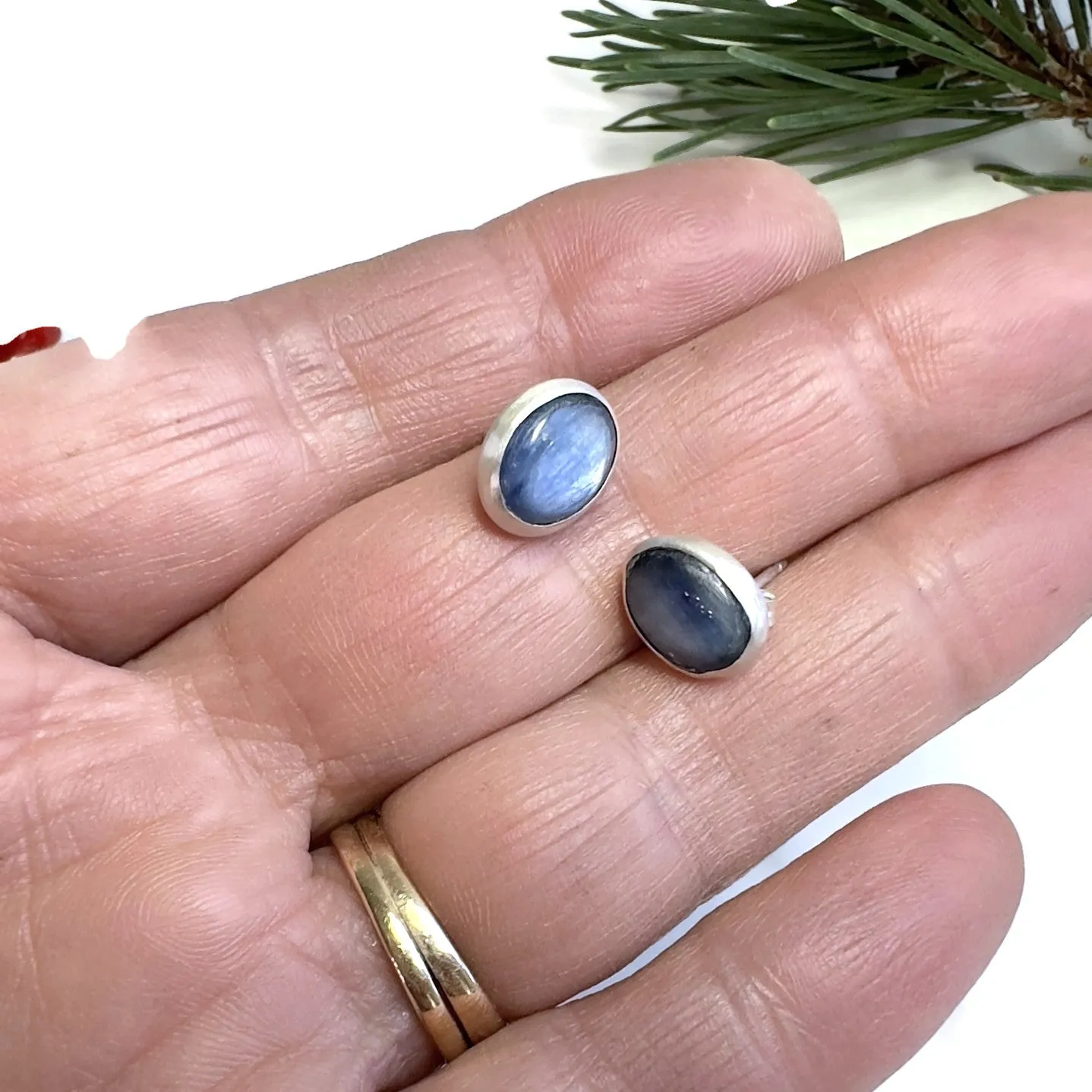 Blue Kyanite Post Earrings