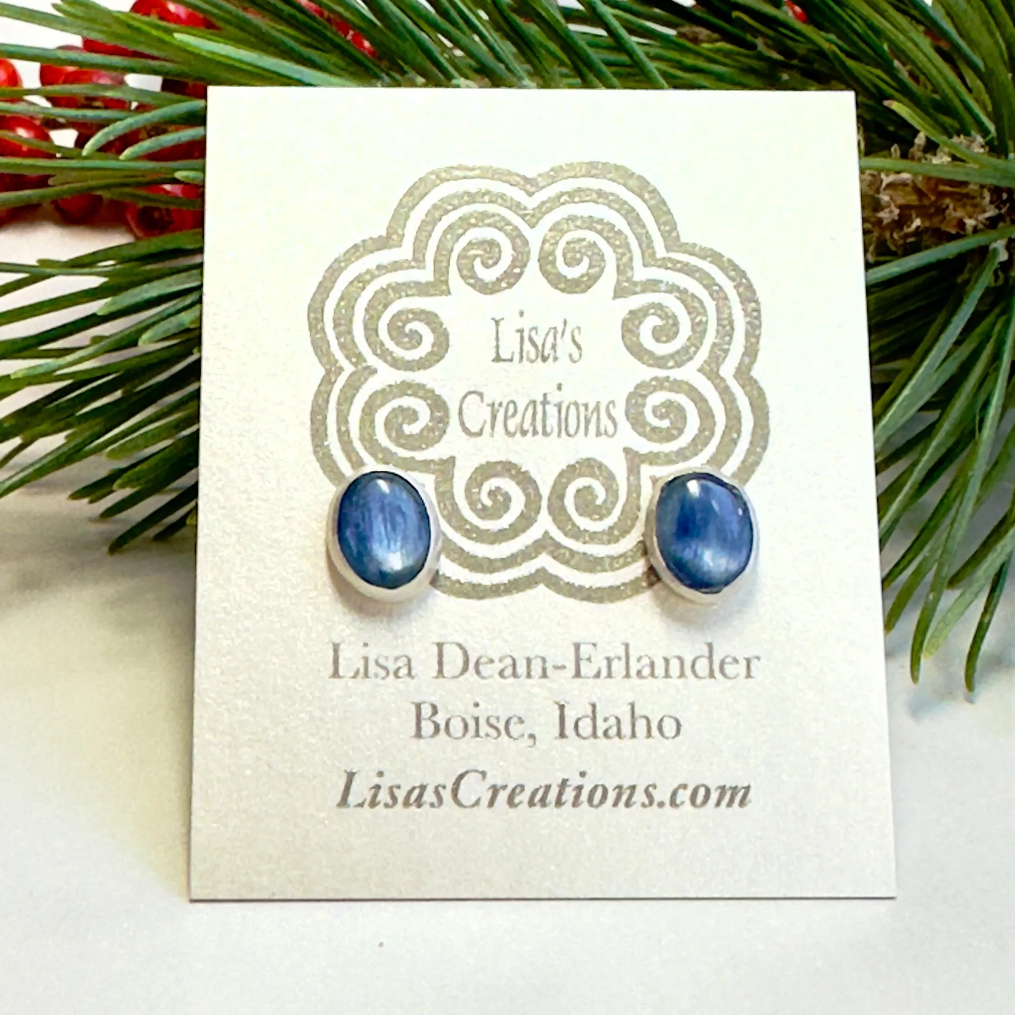 Blue Kyanite Post Earrings
