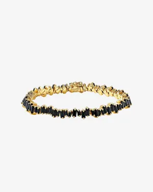 Bold Black Sapphire Tennis Bracelet