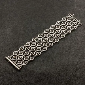 Brown & White Diamond Five Row Bracelet