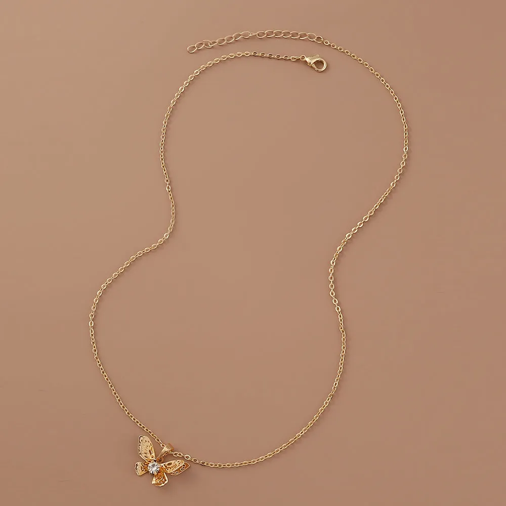 Butterfly Zircon Necklace