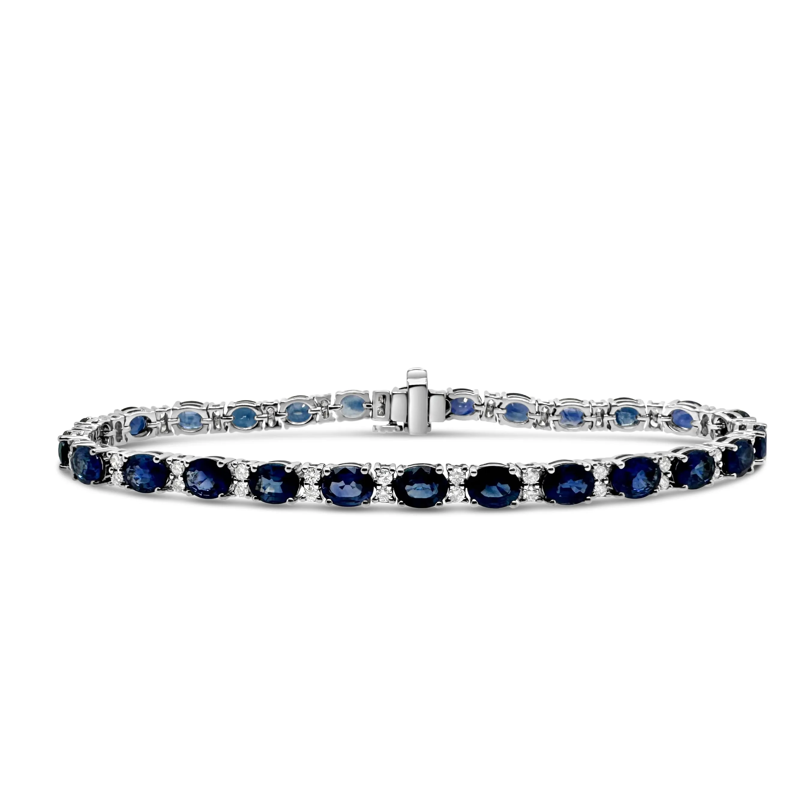 Ceylon Sapphire & Diamond Line Bracelet