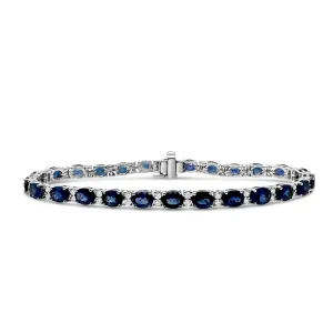 Ceylon Sapphire & Diamond Line Bracelet